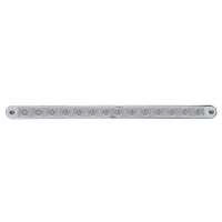 14 LED 12" Auxiliary strip Light With Bezel - Amber or Red LEDs (Chrome Lens)