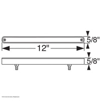 14 LED 12" Auxiliary strip Light With Bezel - Amber or Red LEDs (Chrome Lens)