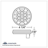19 LED 4" Reflector Turn Signal Light - Amber or Red LEDs (Amber or Clear Lens)