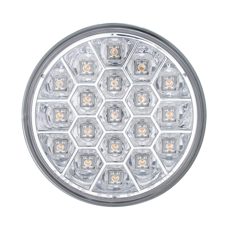 19 LED 4" Reflector Turn Signal Light - Amber or Red LEDs (Amber or Clear Lens)