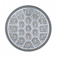 19 LED 4" Reflector Turn Signal Light - Amber or Red LEDs (Amber or Clear Lens)