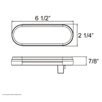 19 LED 6" Oval Reflector Stop, Turn & Tail Light - Red or Amber LEDs (Red, Amber or Clear Lens)
