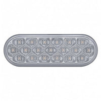 19 LED 6" Oval Reflector Stop, Turn & Tail Light - Red or Amber LEDs (Red, Amber or Clear Lens)