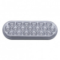 19 LED 6" Oval Reflector Stop, Turn & Tail Light - Red or Amber LEDs (Red, Amber or Clear Lens)
