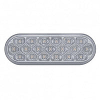 19 LED 6" Oval Reflector Stop, Turn & Tail Light - Red or Amber LEDs (Red, Amber or Clear Lens)