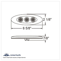 3 LED Slim Profile Reflector Clearance/Marker Light - Amber LEDs (Clear Lens)