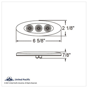 3 LED Slim Profile Reflector Clearance/Marker Light - Amber LEDs (Clear Lens)