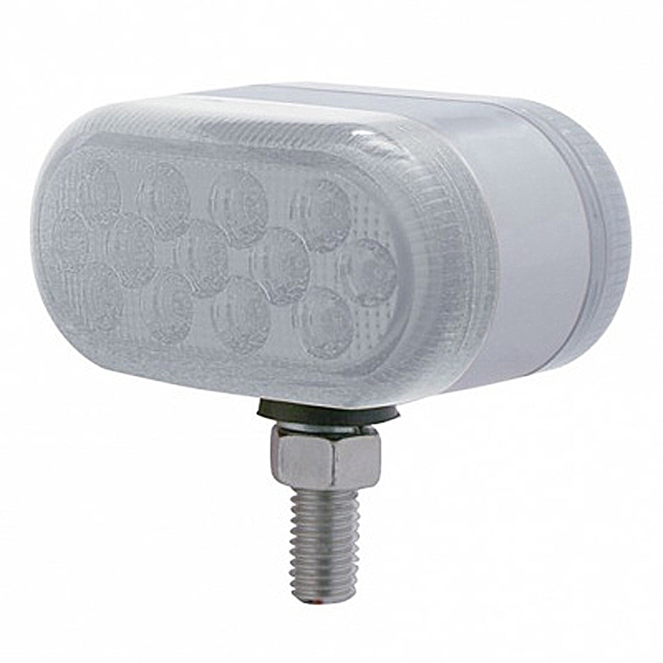 26 LED Dual Function Reflector Double Face Oval Light - Amber & Red LEDs (Amber & Red or Clear Lens)