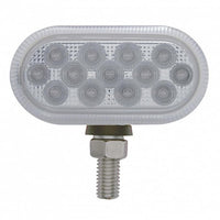 26 LED Dual Function Reflector Double Face Oval Light - Amber & Red LEDs (Amber & Red or Clear Lens)