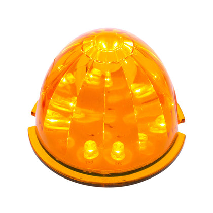 United Pacific - 17 LED Dual Function Watermelon Cab Light - Amber LEDs (Amber Lens)