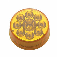 9 LED 2-1/2" Round Pure Reflector Clearance/Marker Light - Amber or Red LEDs (Amber, Red or Clear Lens)