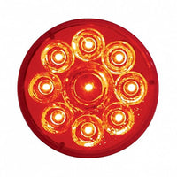 9 LED 2-1/2" Round Pure Reflector Clearance/Marker Light - Amber or Red LEDs (Amber, Red or Clear Lens)