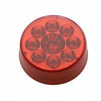 9 LED 2-1/2" Round Pure Reflector Clearance/Marker Light - Amber or Red LEDs (Amber, Red or Clear Lens)