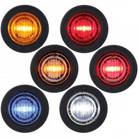 3 LED 3/4" Mini Clearance/Marker Light - Amber, Red, Blue, White (Amber, Red or Clear Lens)