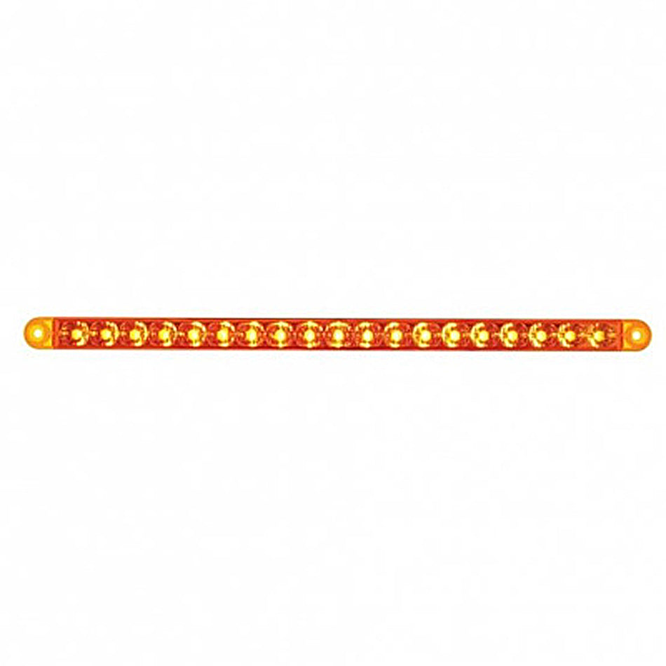 19 LED 12" Reflector Turn Signal Light Bar - Amber LEDs (Amber or Clear Lens)