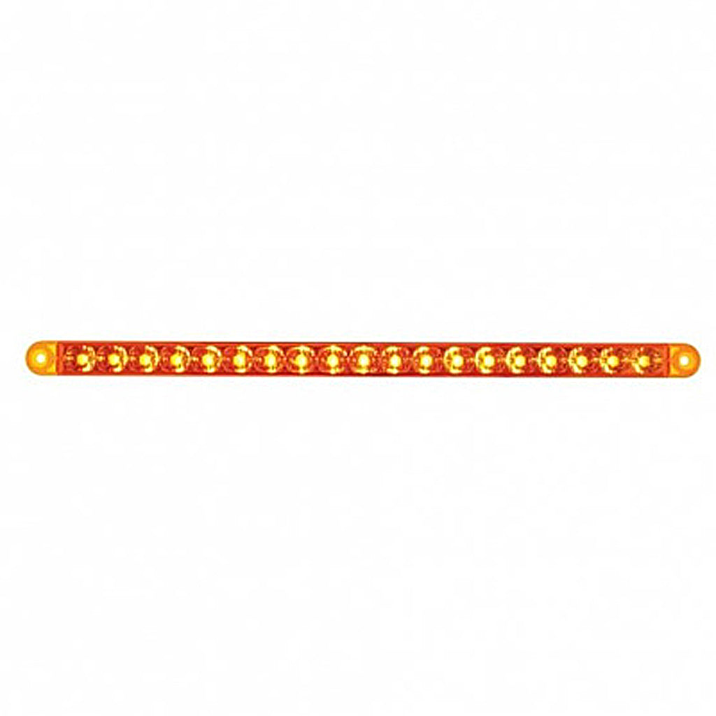 19 LED 12" Reflector Turn Signal Light Bar - Amber LEDs (Amber or Clear Lens)