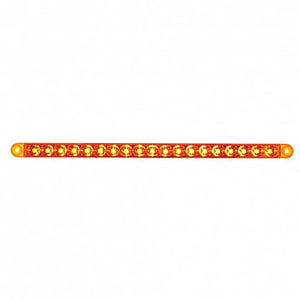 19 LED 12" Reflector Turn Signal Light Bar - Amber LEDs (Amber or Clear Lens)