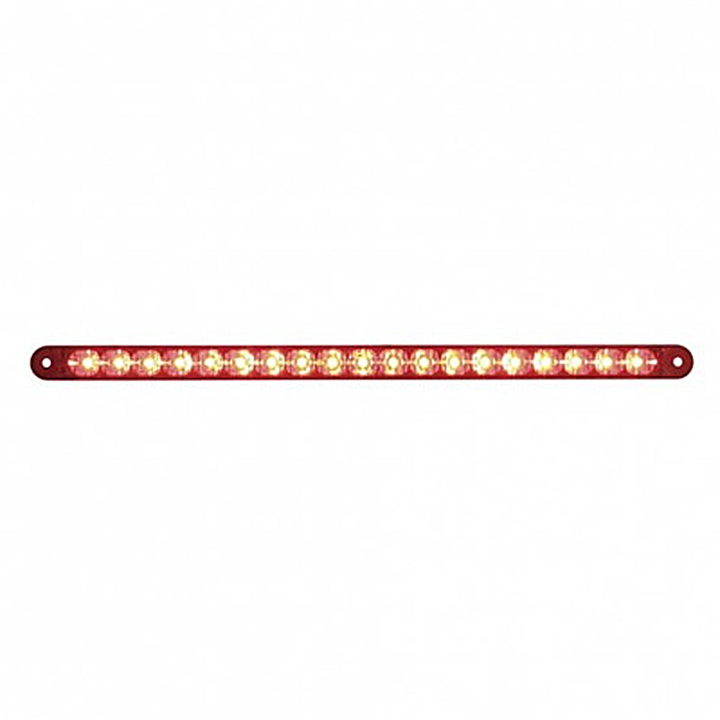 19 LED 12" Reflector Stop, Turn & Tail Light Bar - Red LEDs (Red or Clear Lens)