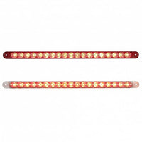 19 LED 12" Reflector Stop, Turn & Tail Light Bar - Red LEDs (Red or Clear Lens)