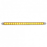 19 LED 12" Reflector Turn Signal Light Bar - Amber LEDs (Amber or Clear Lens)
