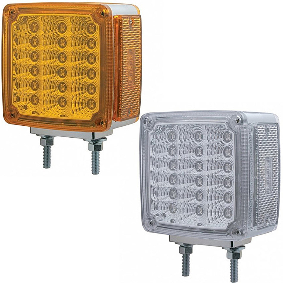 39 LED Reflector Double Face Turn Signal Light - Amber LEDs (Amber or Clear Lens)