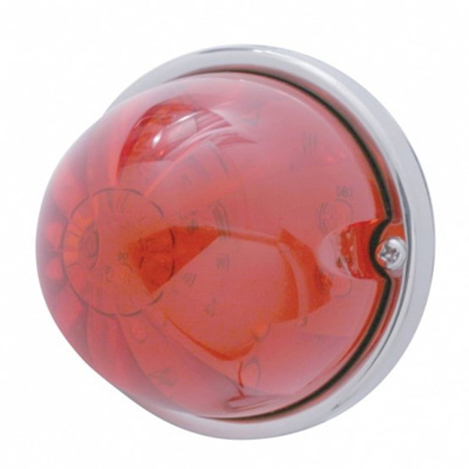 17 LED Dual Function Watermelon Flush Mount Kit With Low Profile Bezel - Red or Amber LEDs (Red or Clear Lens)