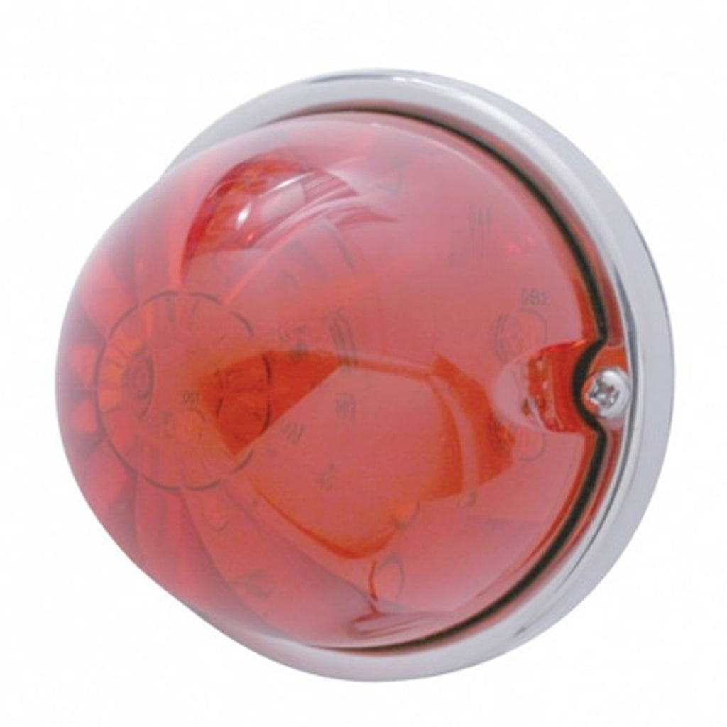 17 LED Dual Function Watermelon Flush Mount Kit With Low Profile Bezel - Red or Amber LEDs (Red or Clear Lens)