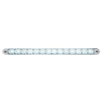 14 LED 12" Auxiliary strip Light With Bezel - Blue, Green or White LEDs (Clear Lens)