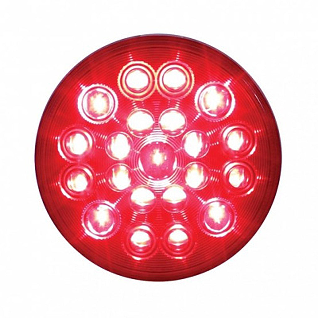 21 LED "Competition Series" 4" Round Stop, Turn & Tail Light - Red LEDs (Red Lens)
