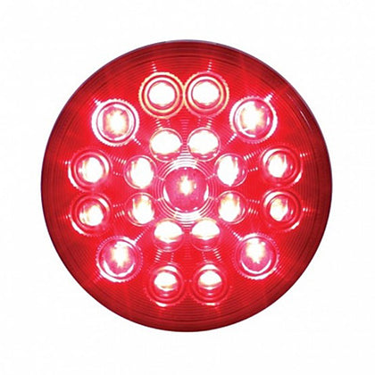 21 LED "Competition Series" 4" Round Stop, Turn & Tail Light - Red LEDs (Red Lens)