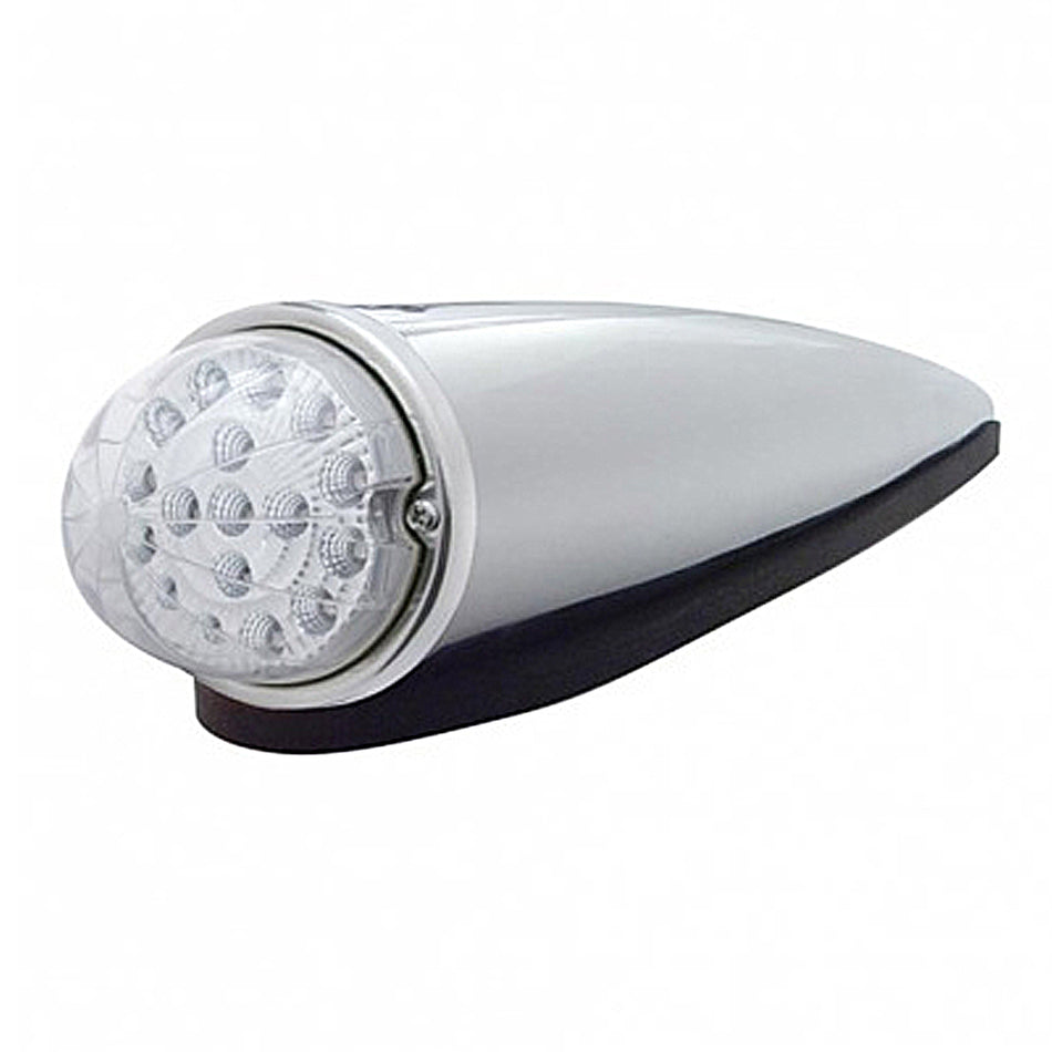 17 LED Dual Function Watermelon Clear Reflector Cab Light Kit With Die-Cast Housing - Amber LEDs (Amber or Clear Lens)