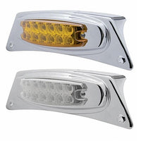 Chrome Fender Light Bracket With 12 LED Reflector Light - Amber LEDs (Amber or Clear Lens)