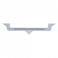 Chrome Hood Emblem Trim With 14 LED Light Bar For Kenworth - Amber LEDs (Amber, Clear or Chrome Lens)