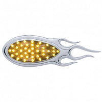 39 LED "Inferno" Auxiliary Light With Flame Bezel - Amber or Red LEDs (Chrome Lens)