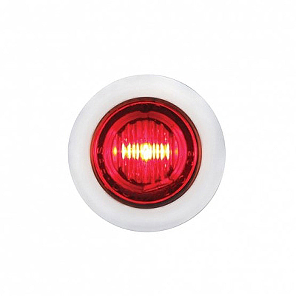 3 LED 3/4" Mini Clearance/Marker Light w Bezel - Amber, Red, Blue or White LEDs (Amber, Red, or Clear Lens)
