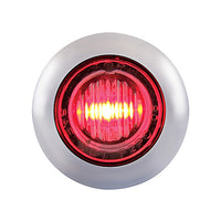 3 LED 3/4" Mini Clearance/Marker Light w Bezel - Amber, Red, Blue or White LEDs (Amber, Red, or Clear Lens)