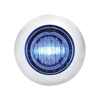 3 LED 3/4" Mini Clearance/Marker Light w Bezel - Amber, Red, Blue or White LEDs (Amber, Red, or Clear Lens)