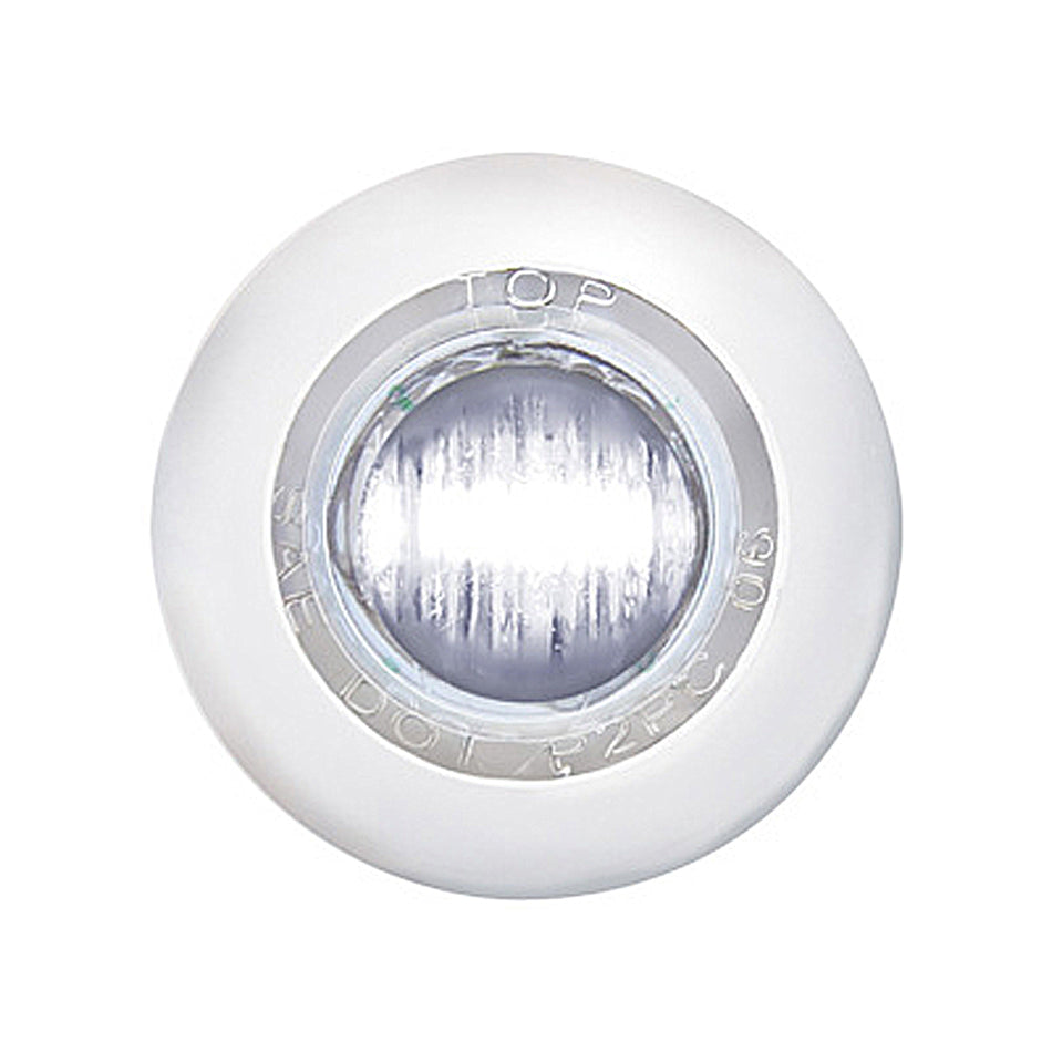3 LED 3/4" Mini Clearance/Marker Light w Bezel - Amber, Red, Blue or White LEDs (Amber, Red, or Clear Lens)