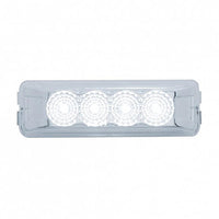 United Pacific - 4 LED Reflector Auxiliary/Utility Light - White LEDs (Clear Lens)