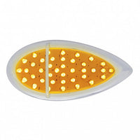 39 LED Flush Mount "Teardrop" Turn Signal Light - Amber LEDs (Amber, Clear or Chrome Lens)