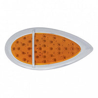 39 LED Flush Mount "Teardrop" Turn Signal Light - Amber LEDs (Amber, Clear or Chrome Lens)