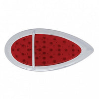 39 LED Flush Mount "Teardrop" Stop, Turn & Tail Light - Red LEDs (Red or Chrome Lens)