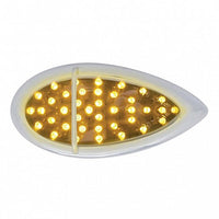 39 LED Flush Mount "Teardrop" Turn Signal Light - Amber LEDs (Amber, Clear or Chrome Lens)