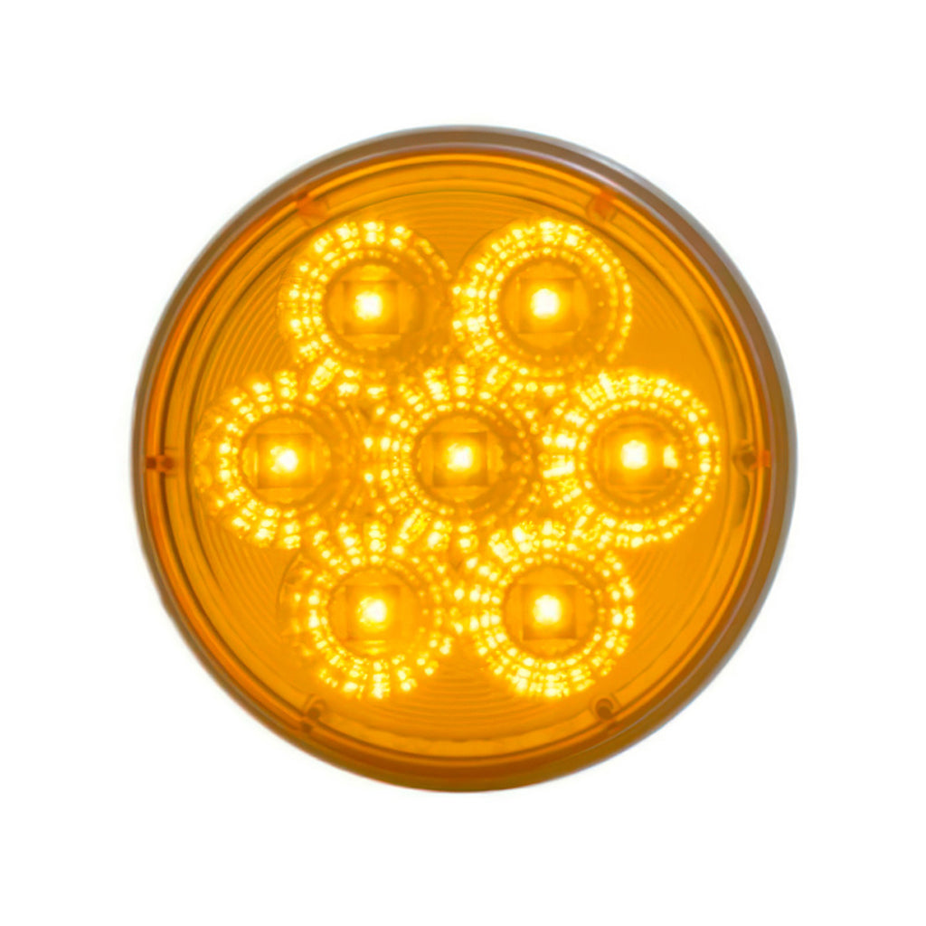 7 LED 4" Reflector Turn Signal Light - Amber LEDs (Amber or Clear Lens)