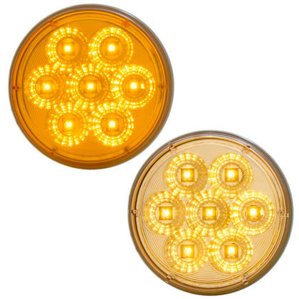 7 LED 4" Reflector Turn Signal Light - Amber LEDs (Amber or Clear Lens)