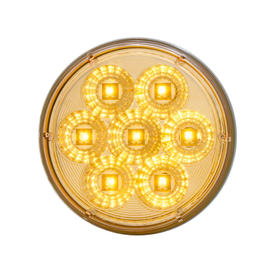 7 LED 4" Reflector Turn Signal Light - Amber LEDs (Amber or Clear Lens)