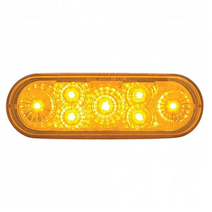 7 LED 6" Oval Reflector Turn Signal Light - Amber LEDs (Amber or Clear Lens)