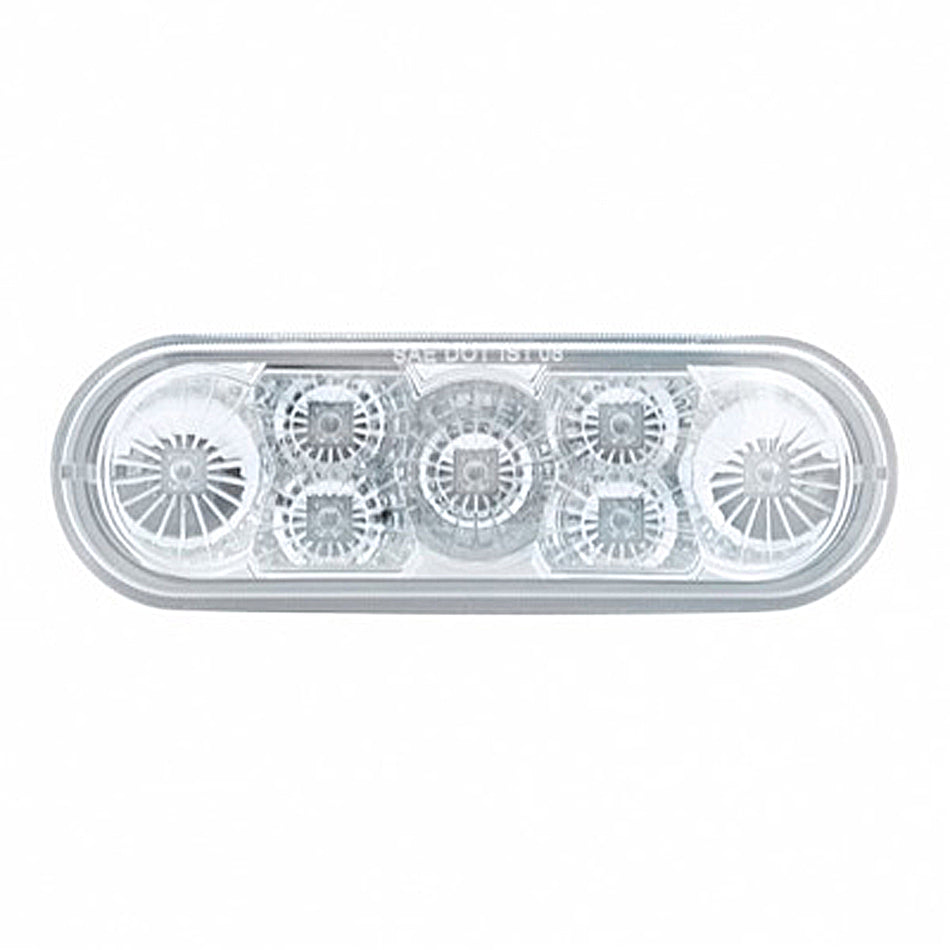 7 LED 6" Oval Reflector Turn Signal Light - Amber LEDs (Amber or Clear Lens)