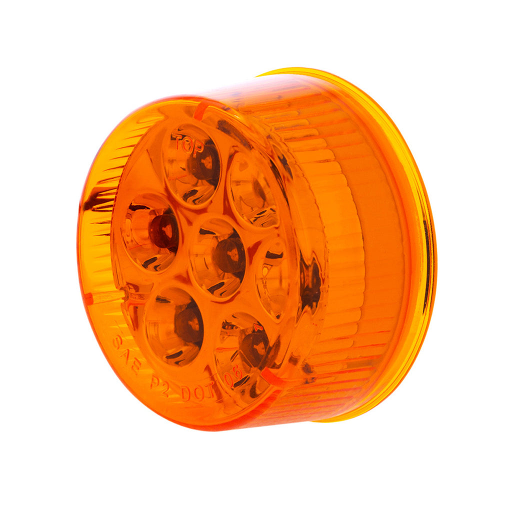 7 LED 2" Round Clearance/Marker Light - Amber or Red LEDs (Amber, Red or Clear Lens)