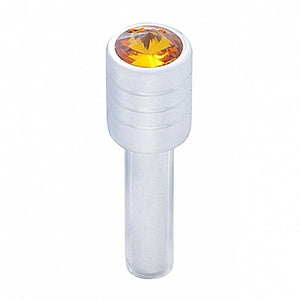 Chrome Door Lock Knob With 7/16" - Amber, Blue, Clear, Green or Purple Crystal (2pc/set)